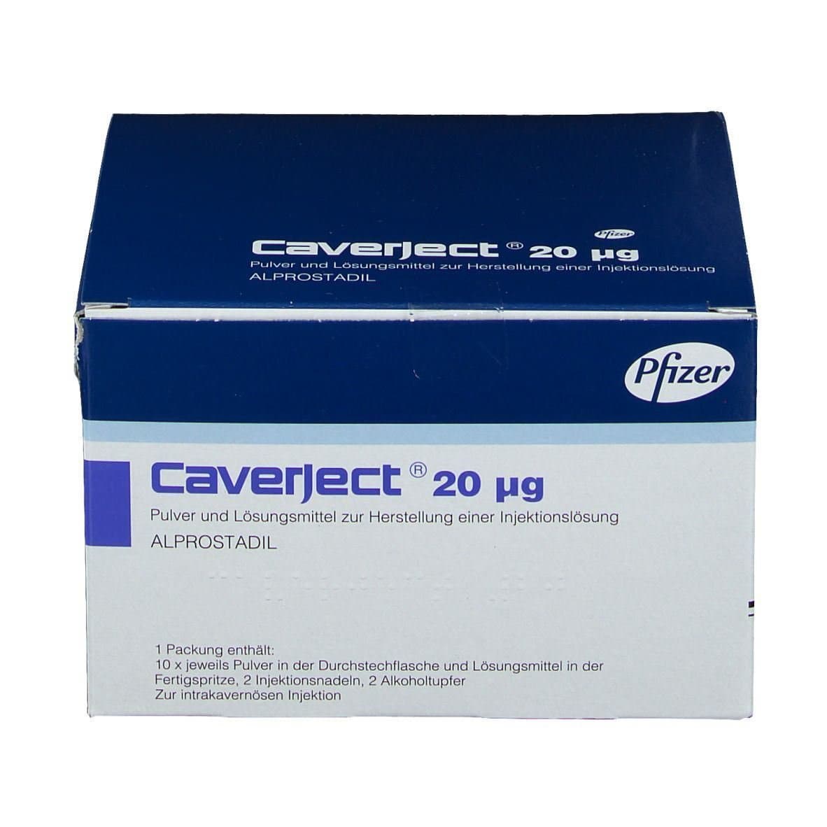 Caverject 20 mcg Pulver und Lösungmittel 1 Stück