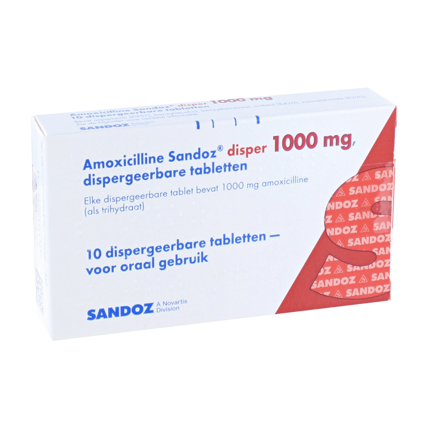 Amoxicilline Sandoz disper 1000mg 10tb