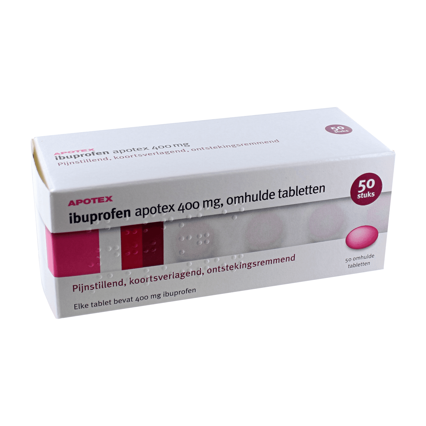 Ibuprofen Apotex Tablet Omhuld 400mg Ot 50 st