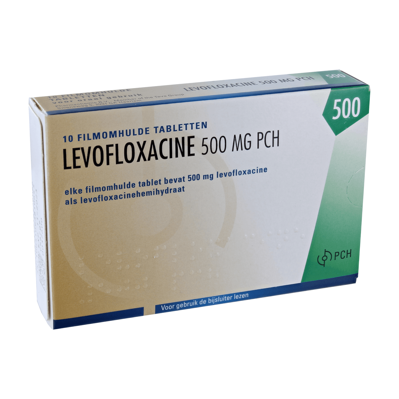 Levofloxacine Pch Tablet Filmomhuld 500mg 10 st