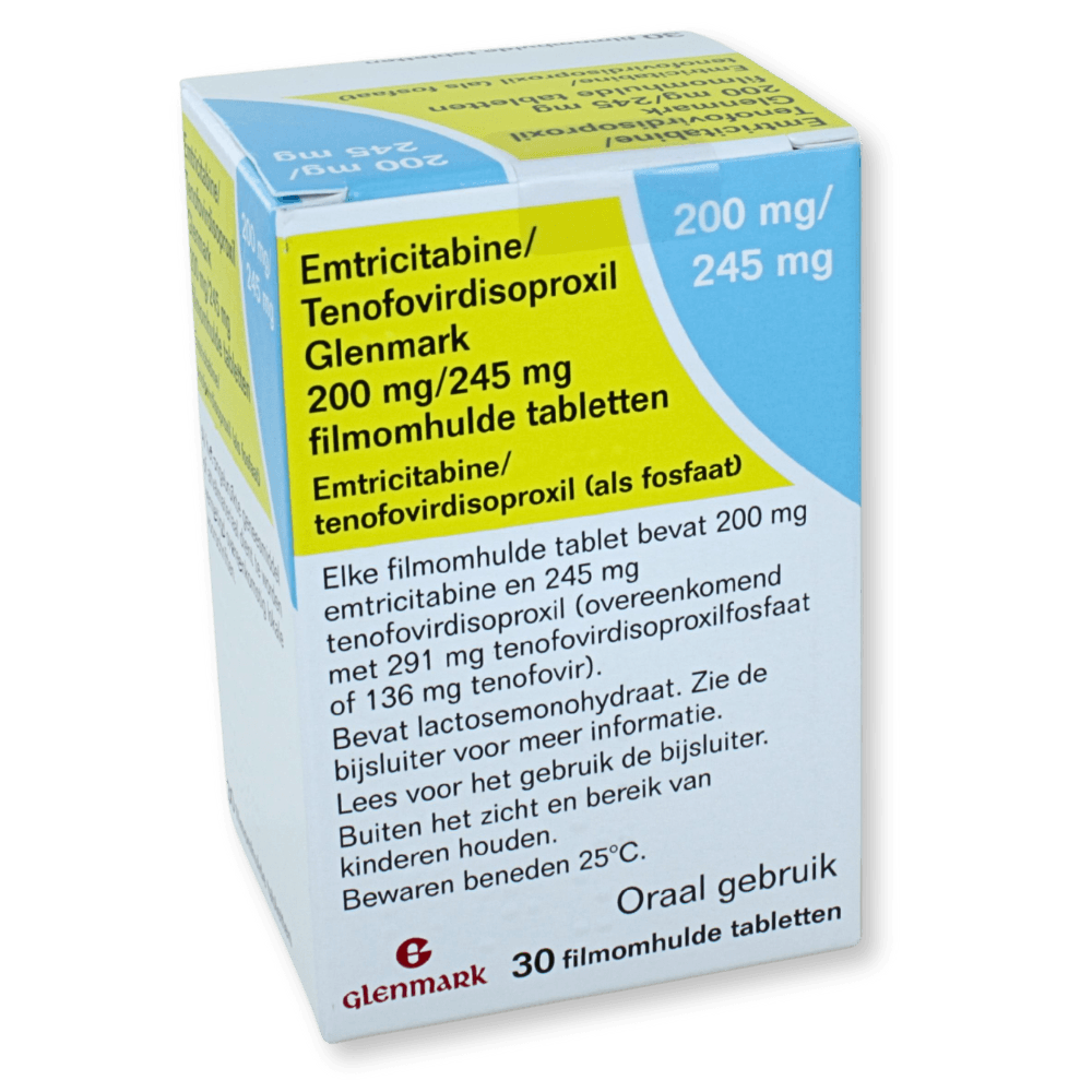 Emtricitabin/Tenofovir Glenmark 200/245 mg 30 Stk