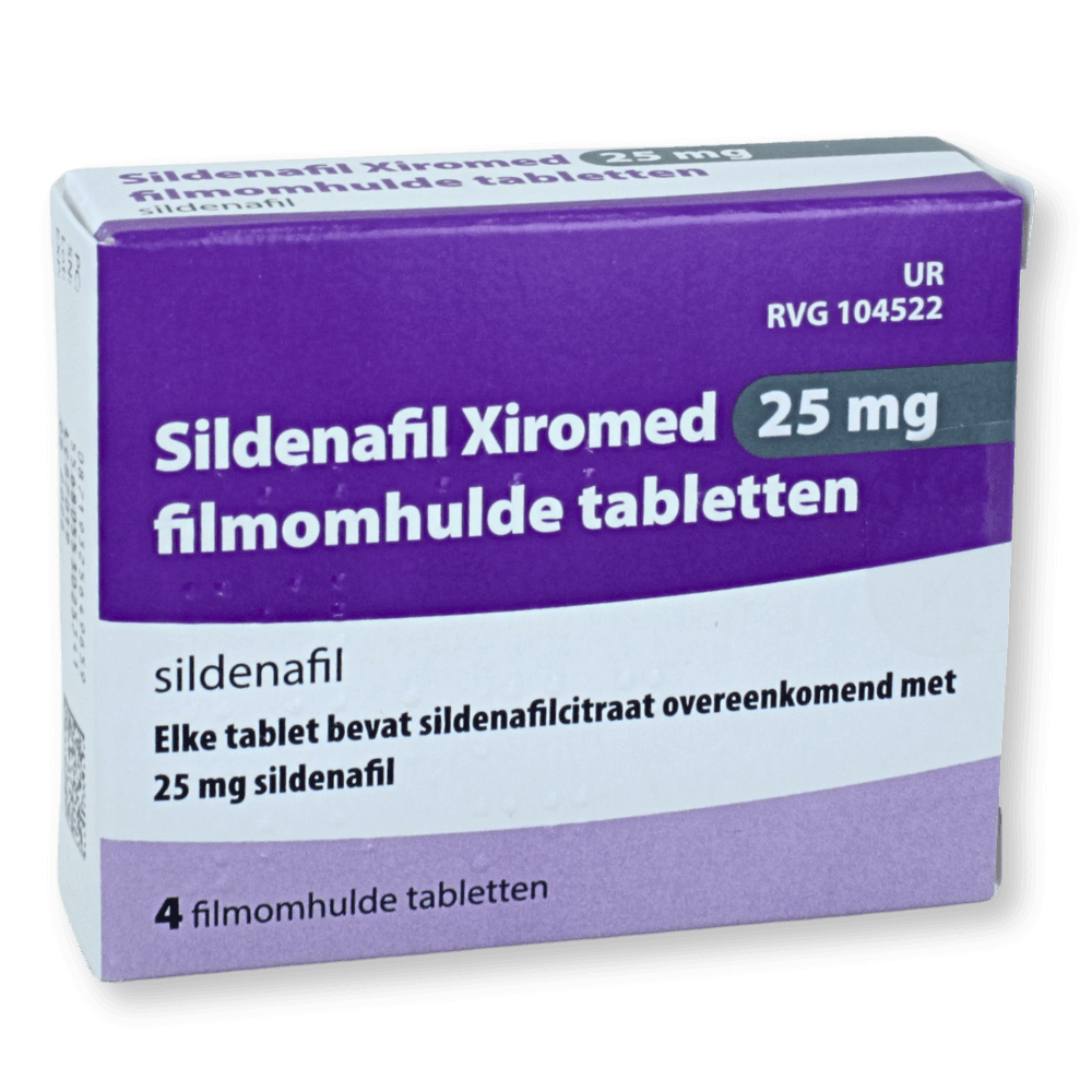 Sildenafil Xiromed Tablet Filmomhuld 25mg 4 st