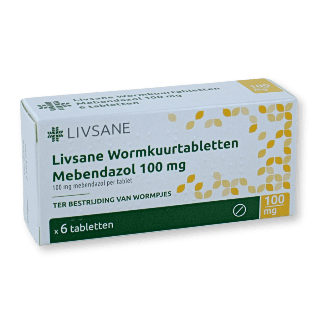 Wurmkur Mebendazol 100 mg Livsane 6 Tbl.