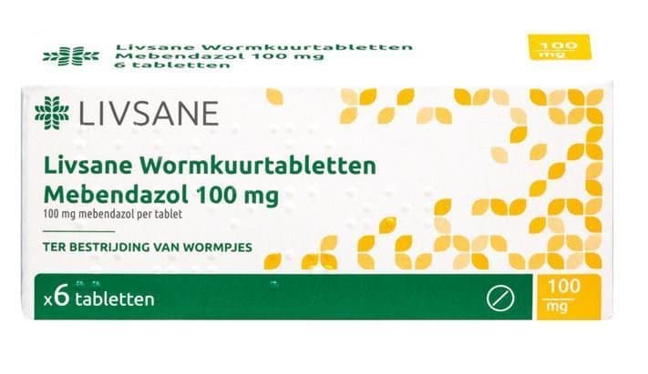 Wurmkur Mebendazol 100 mg Livsane 6 Tbl.